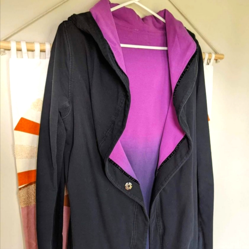 lululemon athletica Black Jacket with Purple Lining